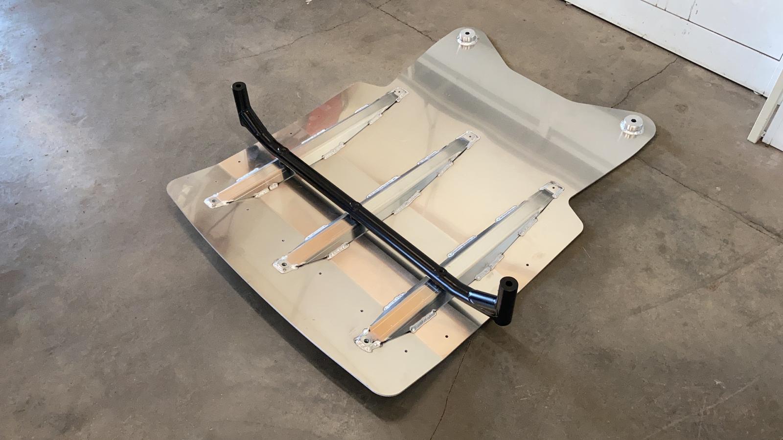 Gr Yaris skid plate with support bar